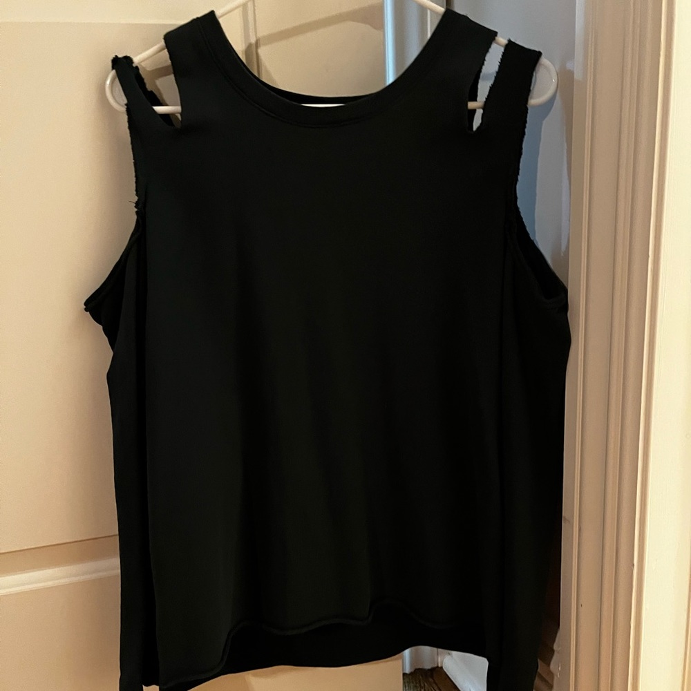 Sanctuary Jade Green Sweatshirt with Cold shoulder detail size S like new